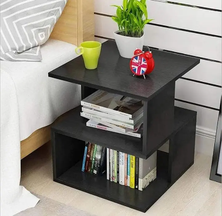 Rectangle Hallow Design Night Stand Storage Bedside Table Center table Storage table