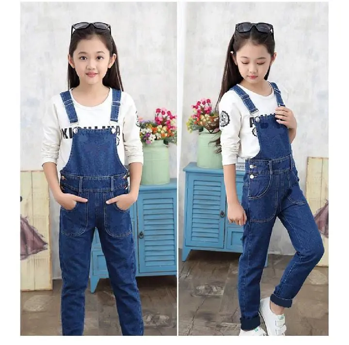 Glowing Blue Denim Romper for Baby Girls