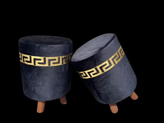 Ottoman Printed Velvet Home Furniture Stool/Foot