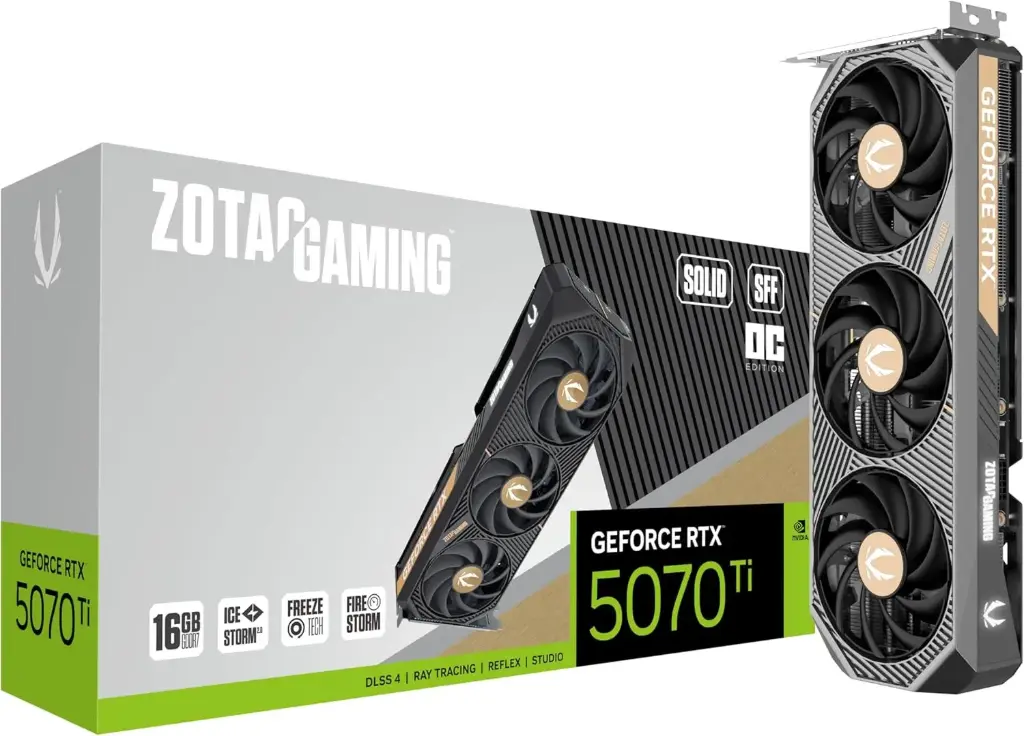 ZOTAC GeForce RTX 5070 Ti 16GB GDDR7 Gaming Graphics Card – IceStorm 2.0 Cooling