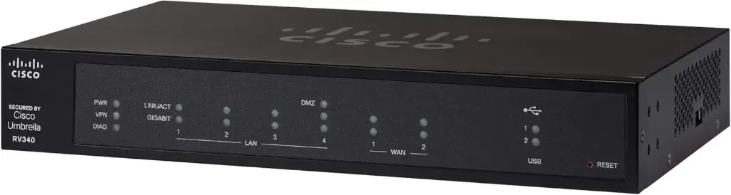 Cisco RV340 VPN Router with 4 Gigabit Ethernet (GbE) Ports plus Dual WAN, Limited Lifetime Protection (RV340-K9-NA)