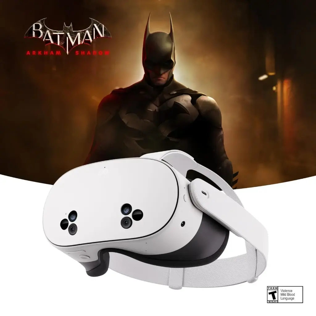 Meta Quest 3S 256GB with Batman: Arkham Shadow and 30+ Games via Meta Horizon+.