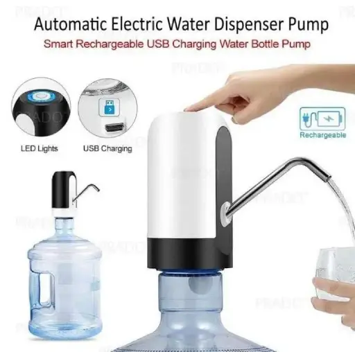 USB Wireless Smart Electric Water Pump Dispenser Bottle Portable Beverage Suction Automatic Suction Pump for Home Travel