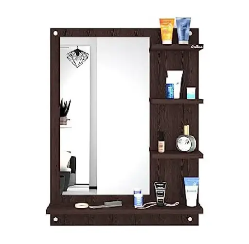 Dressing Table DIY Wall Mounted Wall Mirror With Shelf