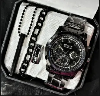 Pack Of 4 Top Fashion Men's Business Watch Deal -Elegant Mens Casual Watch