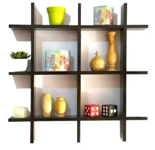 Criss Cross Intersecting Wall Mounted, Floating Display Rack