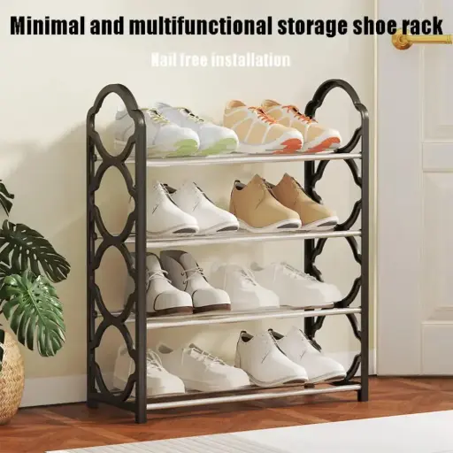Multi 4 Layer/ 5 Layer Lace Dustproof Storage Shoe Rack