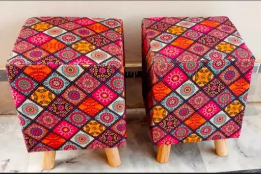 Ottoman Chairs for living room Pack of 2 stools